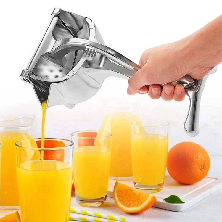 Fruchtsaftpresse aus Edelstahl – Frischer Saft in Sekunden! 