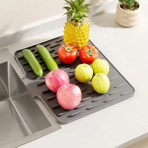 Moderne Abtropfmatte aus Silikon – Rutschfest &amp; Hitzebeständig 